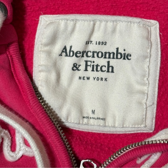 Abercrombie & Fitch Hot Pink Full Zip Hoodie Size Medium - Picture 12 of 12